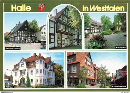 Halle Westfalen Bahnhofstrasse Kirchplatz Rathaus Fachwerkhaus