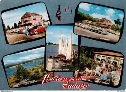 Haltern See Hotel Seestern Seebadblick Hotel Seehof Terrasse Anlegestelle Seehof