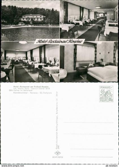 Halver Hotel Restaurant am Freibad Herpine im Sauerland 4 Ansichten 1960