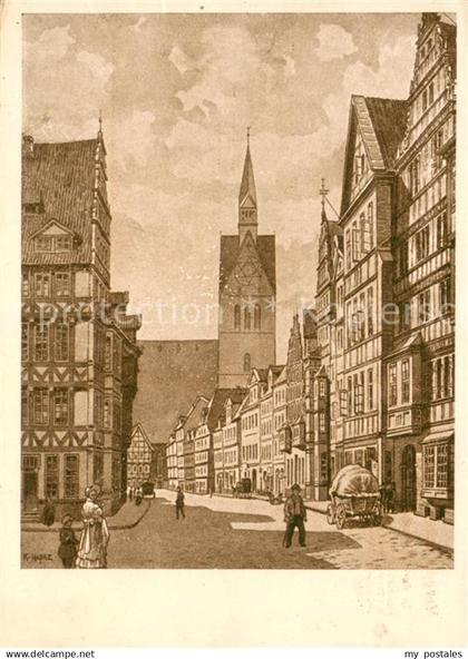 Hannover Schmiedestrasse in Alt-Hannover