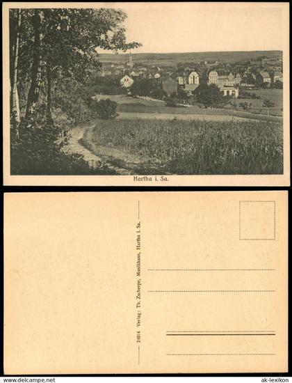 Ansichtskarte Hartha Waldweg Stadt 1918