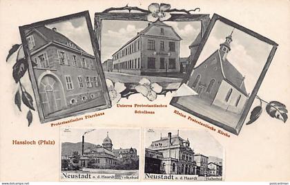 Deutschland - HASSLOCH - Protestantisches Pfarrhaus - Unteres Protestantisches Schulhaus - Kleine Protestantisches Kirch