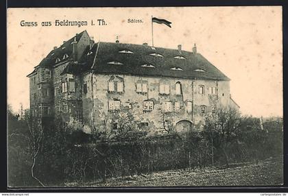 AK Heldrungen i.Th., Blick auf das Schloss