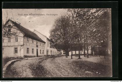 AK Heldrungen, Waldschlösschen mit Strassenpartie