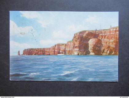 AK 1910 Helgoland Westklippen Verlag Lichtdruck Knackstädt & Näther Hamburg / Gitterstempel Helgoland