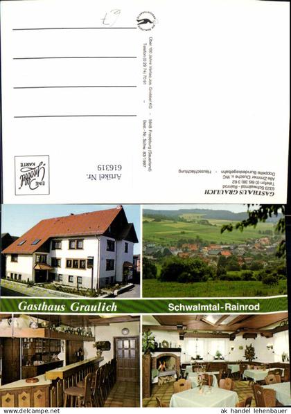 616319,Mehrbild Ak Schwalmtal Rainrod Gasthaus Graulich