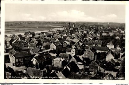CPA Großauheim Hanau im Main Kinzig Kreis Hessen, Teilbild aus der Vogelschau