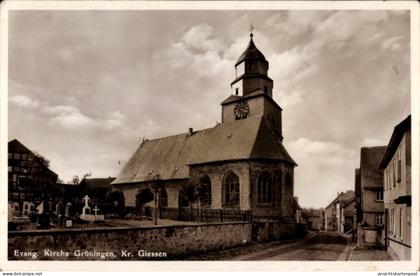 CPA Grüningen Pohlheim in Hessen, Evangelische Kirche