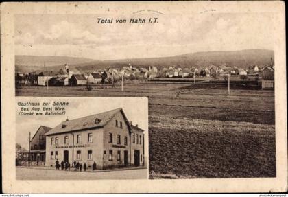 CPA Hahn Taunusstein Hessen, Gasthaus zur Sonne, Blick auf den Ort