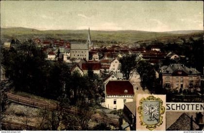 CPA Schotten im Vogelsbergkreis Hessen, Panorama, Blason