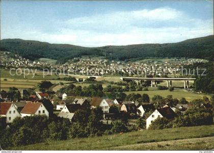 Sinn Hessen Blick von Greifenstein auf Edingen und Sinn Autobahnbruecke