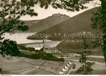 Waldeck Edersee Sperrmauer und Schloss Waldeck