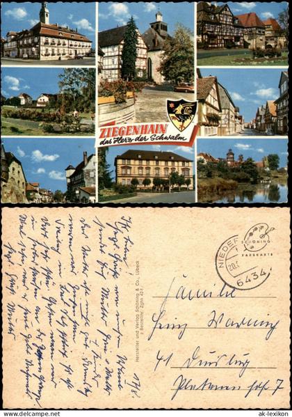 Ziegenhain-Schwalmstadt Mehrbildkarte mit Ortsansichten, Gebäude-Ansichten 1975