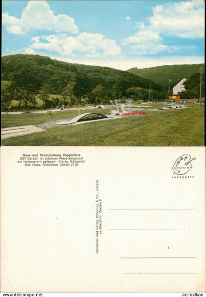 Ansichtskarte Zersen-Hessisch Oldendorf Pappmühle: Minigolfanlage 1972