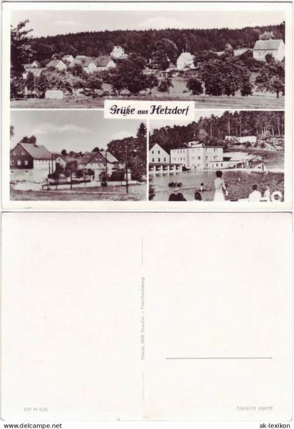 Ansichtskarte Hetzdorf-Halsbrücke Stadtteilansichten 1977