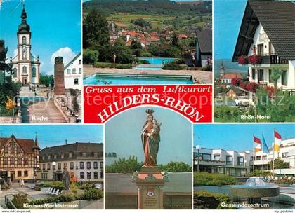 Hilders Rhoen Kirche Rhoen Hotel Kirch und Marktstrasse Gemeindezentrum