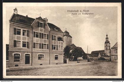 AK Höchstadt a. Aisch, Restaurant Alhambra an der Partie am Stadtgraben