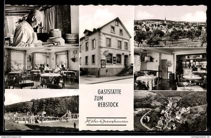 AK Höhr-Grenzhausen, Gasthaus Zum Rebstock, Inh. Josef Kaufmann, Innenansichten, Ortsansicht