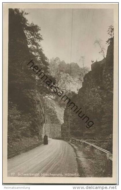 Schwarzwald - Hirschsprung - Höllental - Foto-AK - Verlag Paul Hinsche Freiburg