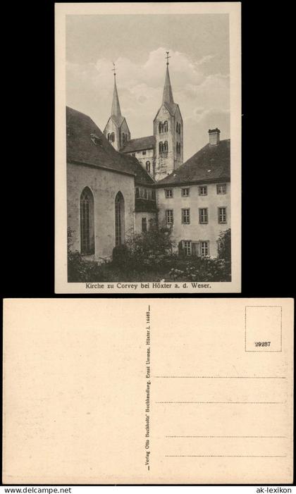 Ansichtskarte Höxter (Weser) Kirche zu Corvey bei Höxter a.d. Weser 1920