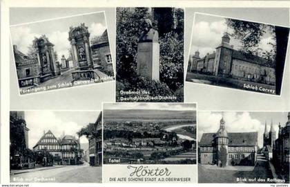 Hoexter Weser Hoexter Grabmal Schloss Corvey Rathaus Dechanei