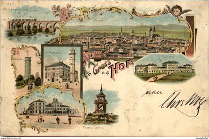 Gruss aus Hof - Litho