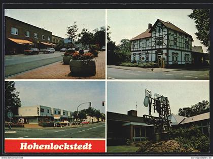AK Hohenlockstedt /Holstein, Bank, Postamt und Cafe