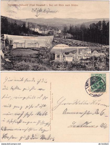 Ansichtskarte Hohwald (Sachsen) Hohwald Mehrbildkarte der Heilstätte 1914