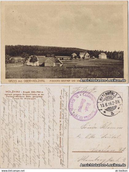 Holzhau-Rechenberg-Bienenmühle Holzhau Fischers Gasthof und Sommerfrische 1914