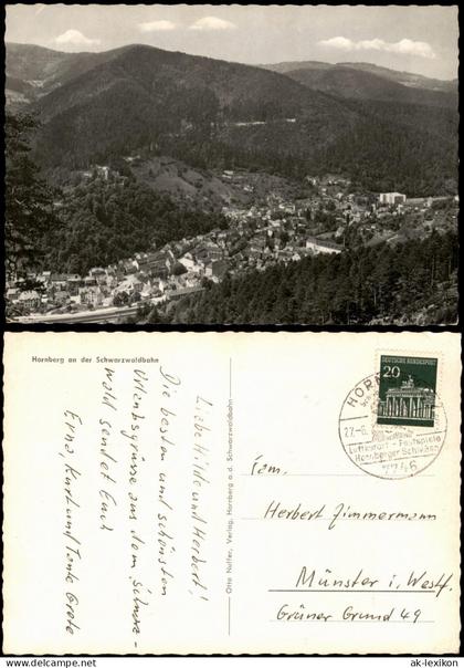 Ansichtskarte Hornberg Totale 1962