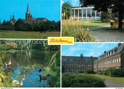 Hueckelhoven Kirche Rathausplatz Teich