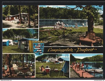 AK Hünfeld, Campingplatz Praforst, Partie am See, Minigolfbahn