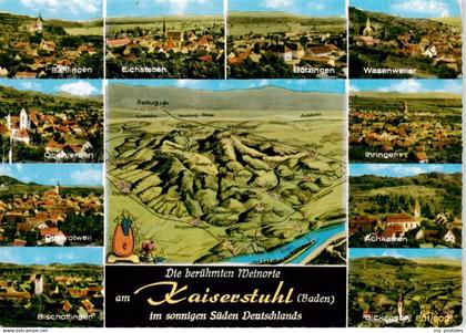 Kaiserstuhl Region mit den Weinorten Bahlingen Oberrotweil Oberbergen Bischoffin
