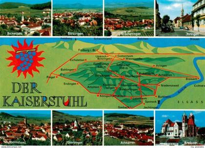 Kaiserstuhl Region mit den Weinorten Bickensohl Boetzingen Ihringen  Bischoffing