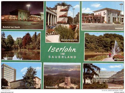Iserlohn old postcard travelled 1973 to Yugoslavia bb