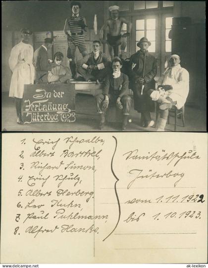 Ansichtskarte Jüterbog In der Verbannung, Fasching 1923