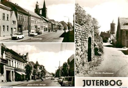 Jueterbog Brandenburg Leniusstrasse Joliot-Curie-Strasse Partie an der Stadtmaue