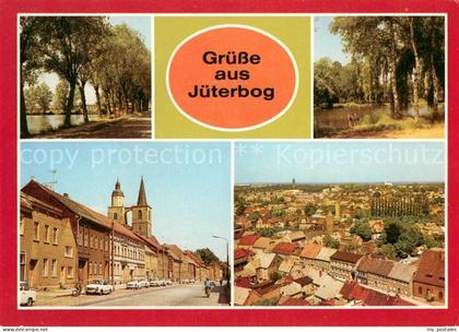 Jueterbog Brandenburg Uferpartie am Blanken Teich Rohrteich Leninstrasse Nikolai