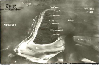 Juist Nordseebad Juist Fliegeraufnahme ungelaufen ca. 1955