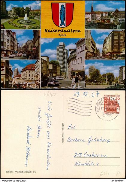 Ansichtskarte Kaiserslautern Mehrbild Straßen und Plätze 1976