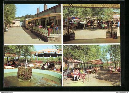 AK Jeggeleben /Krs. Kalbe /Milde, Gasthaus Feine Sache, Garten, Brunnen