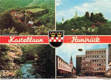 Kastellaun Hunsrueck Burgruine Waldeck Im Baybachtal Rathaus