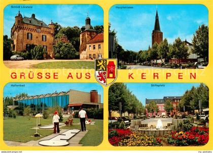 Kerpen Koeln Schloss Loersfeld Hauptstrasse Kirche Stiftsplatz Hallenbad Minigol