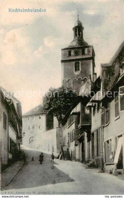 Kirchheimbolanden Dorfstrasse mit Kirche