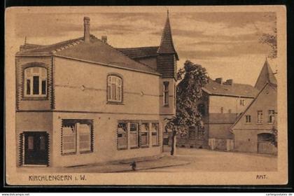 AK Kirchlengern i. W., Strassenpartie mit Amt