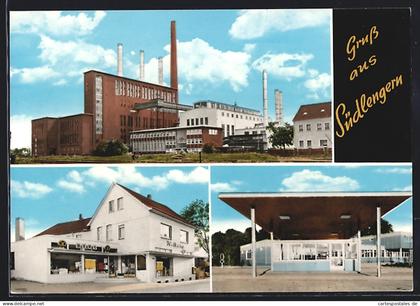 AK Südlengern / Kirchlengern, Kraftwerk - Elektrizitätswerk, Geschäftshaus mit Bäckerei