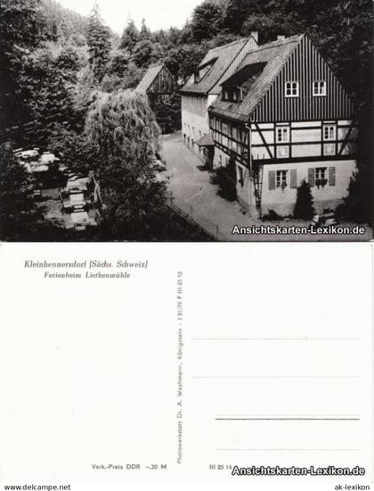 Kleinhennersdorf-Gohrisch (Sächs. Schweiz) Ferienheim Liethenmühle 1979
