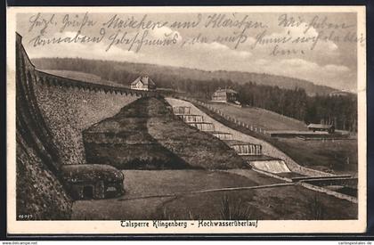 AK Klingenberg / Sachsen, Talsperre Klingenberg, Hochwasserüberlauf