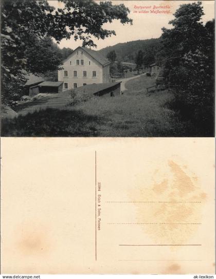 Edle Krone-Klingenberg (Sachsen) Wilde Weisseritz Barthmühle 1913