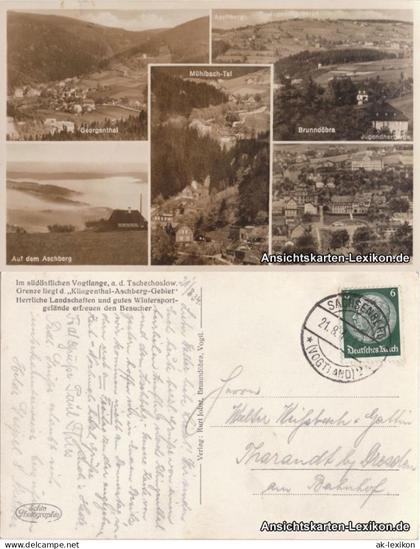 Sachsenberg-Georgenthal-Klingenthal Foto AK - Klingenthal-Ascherg-Gebiet 1934